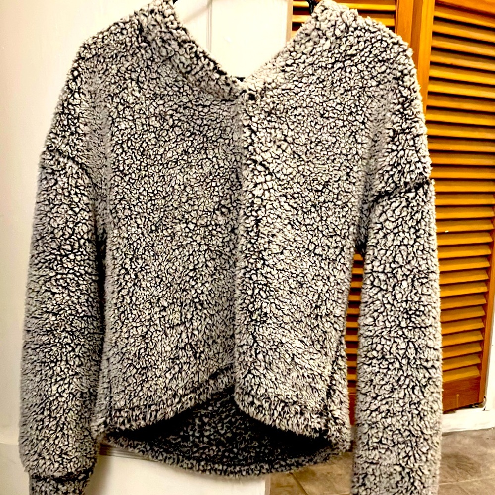 Fuzzy white jacket!